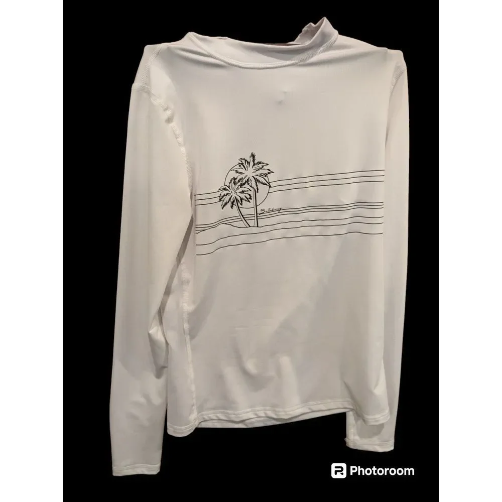 Billabong Submersibles UVA/UVB Protection Surf Youth‎ SMALL Long Sleeve White